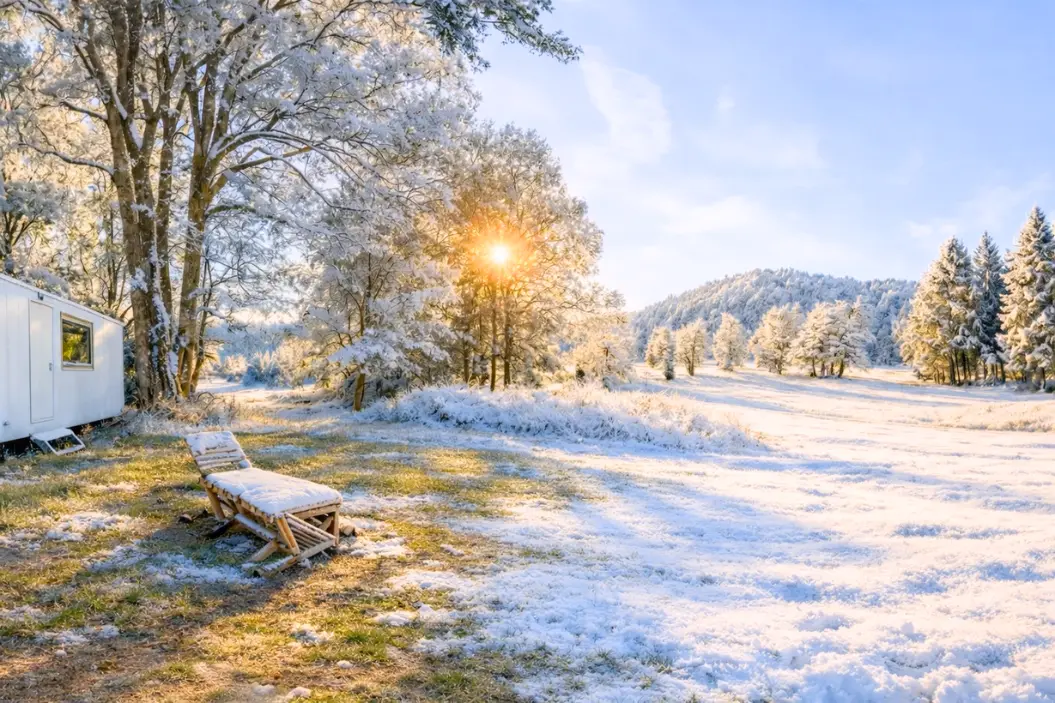 tiny house sulle alpi giulie a taiapana in inverno